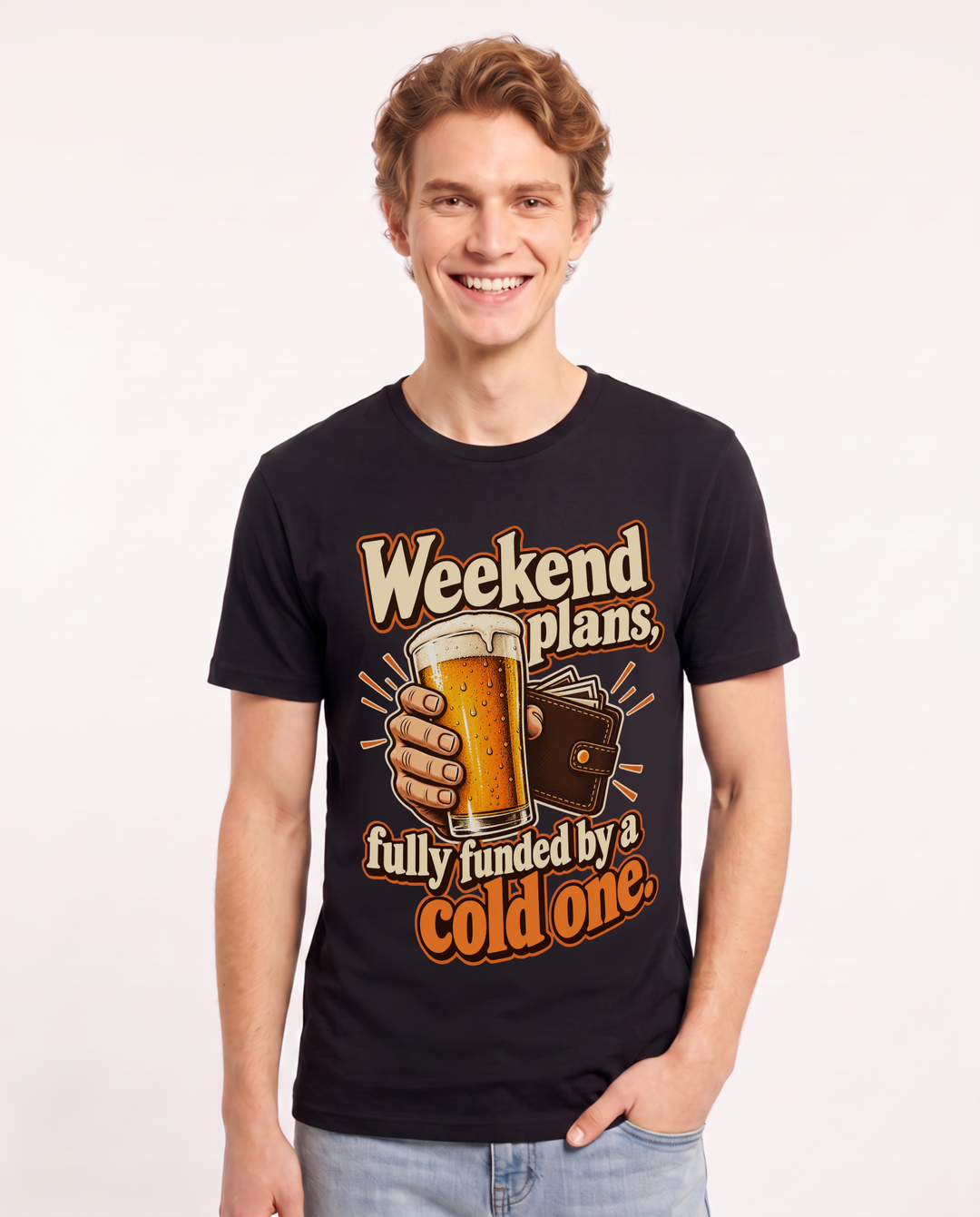 Beer Black T-Shirt for Men – Everyday Expression Graphic Tee product image 3