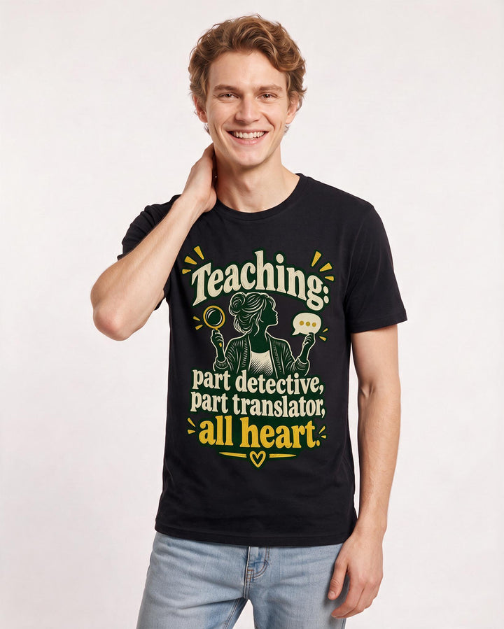 Teacher Black T-Shirt for Men – Everyday Expression Graphic Tee product image 1
