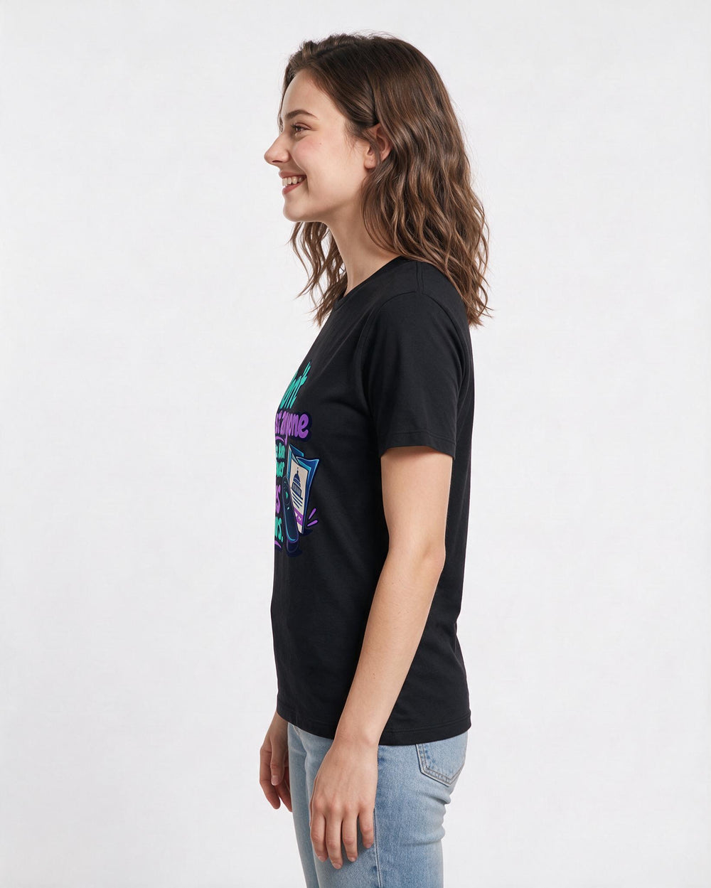Political Statement Black T-Shirt for Women – Everyday Expression Graphic Tee product image 2