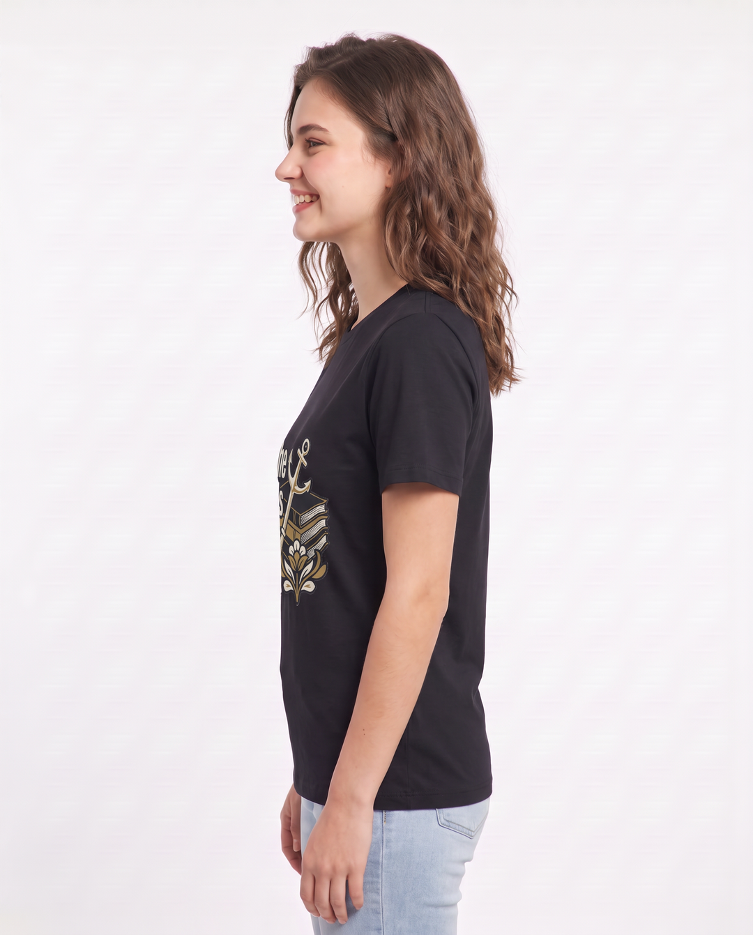 I am the family's quiet anchor. Women's Black T-Shirt product image 3