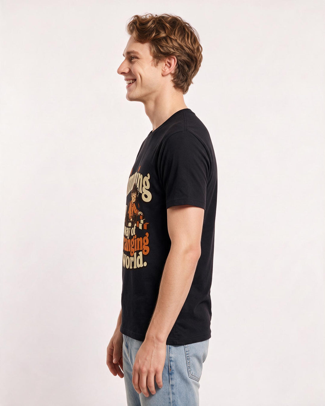 Neurodiversity Black T-Shirt for Men – Everyday Expression Graphic Tee product image 2