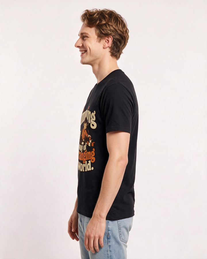 Neurodiversity Black T-Shirt for Men – Everyday Expression Graphic Tee product image 2