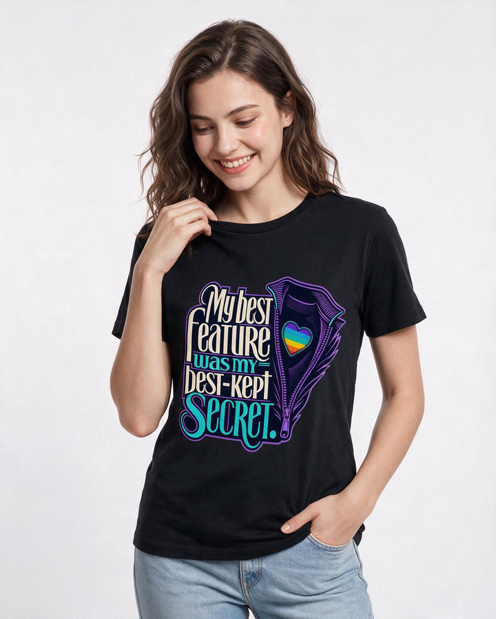 Pride Black T-Shirt for Women – Everyday Expression Graphic Tee product image 1