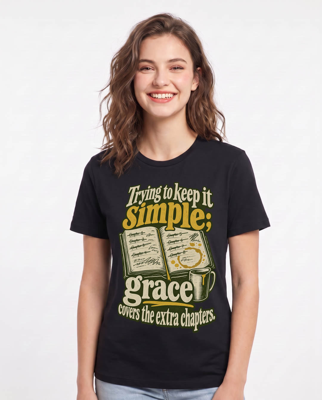 Christian Faith Black T-Shirt for Women – Everyday Expression Graphic Tee product image 3