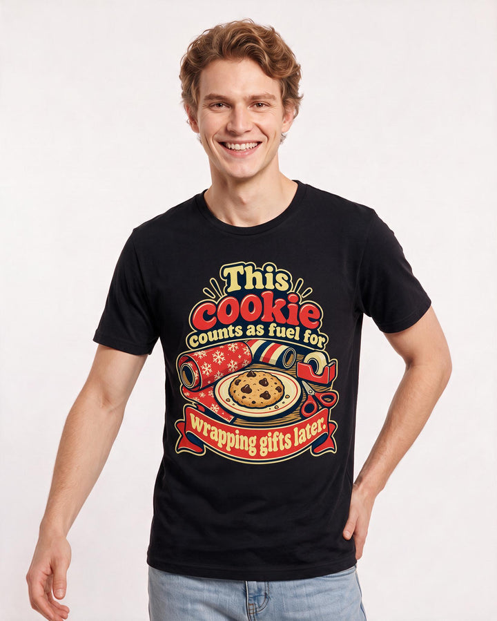 Christmas Black T-Shirt for Men – Holiday Theme Graphic Tee product image 1