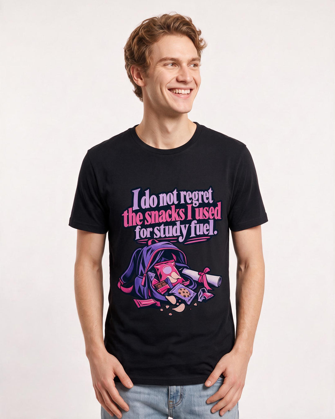 Graduation Black T-Shirt for Men – Everyday Expression Graphic Tee product image 1