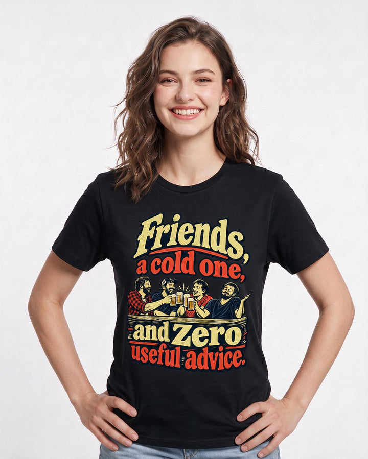 Beer Black T-Shirt for Women – Everyday Expression Graphic Tee product image 1