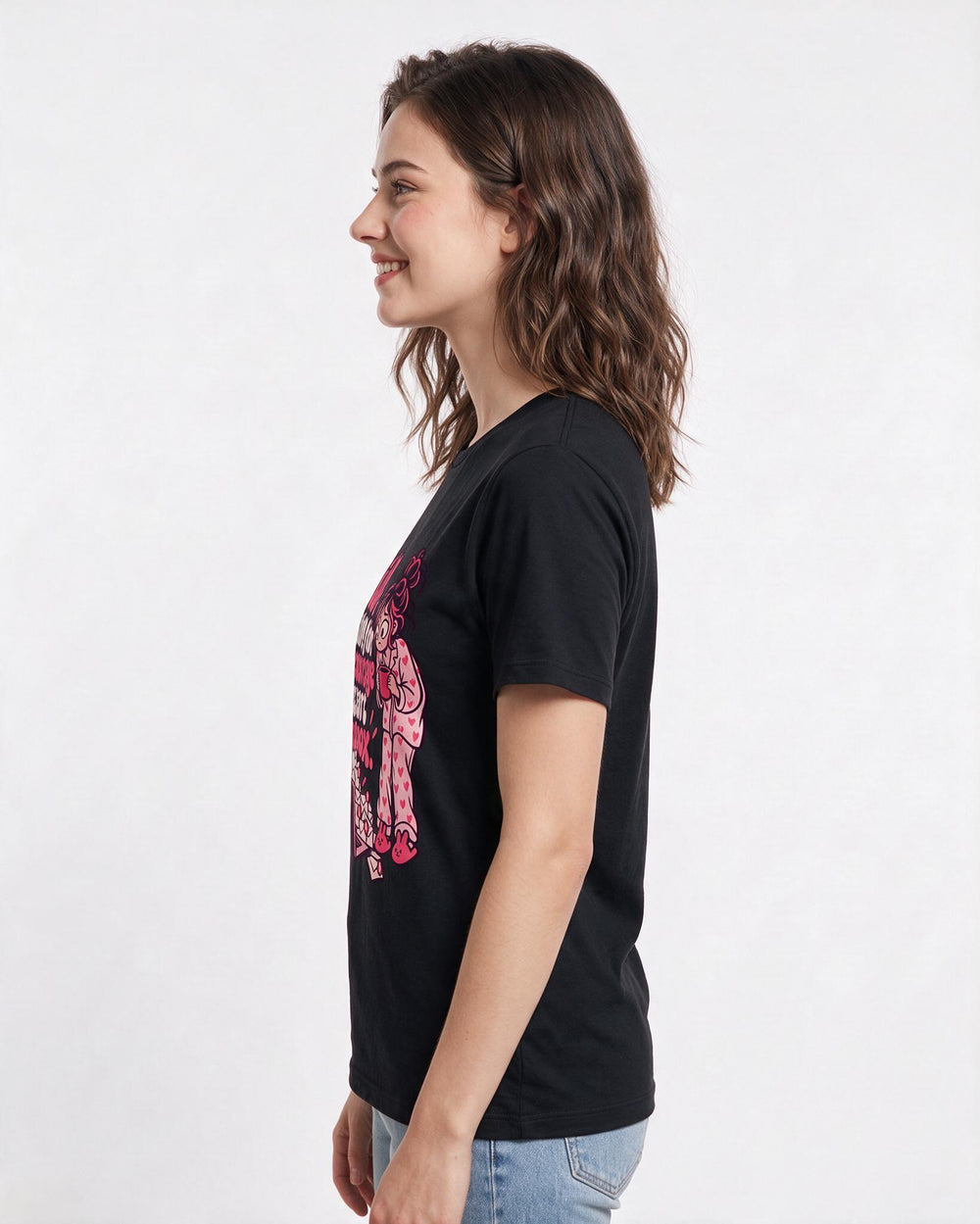 Meme Black T-Shirt for Women – Everyday Expression Graphic Tee product image 2