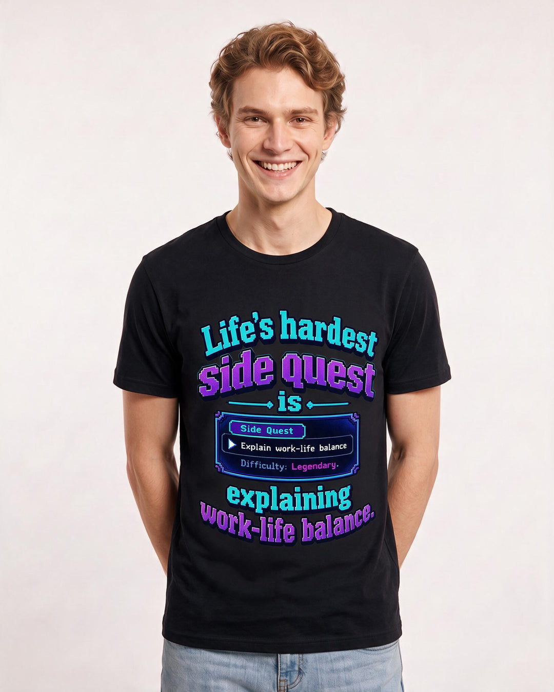 Gaming Black T-Shirt for Men – Game Night Graphic Tee product image 1