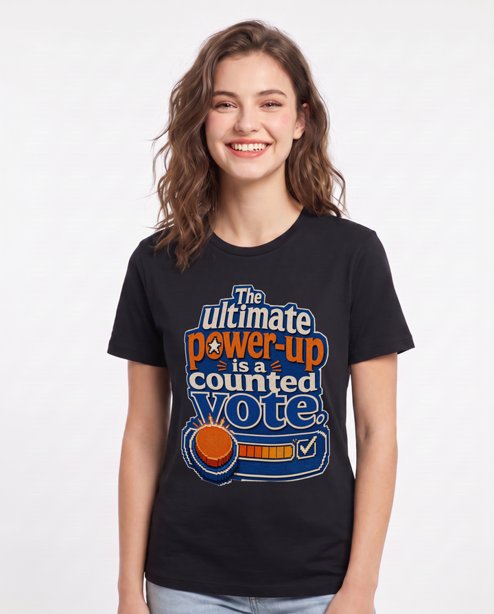 Political Statement Black T-Shirt for Women – Everyday Expression Graphic Tee product image 1
