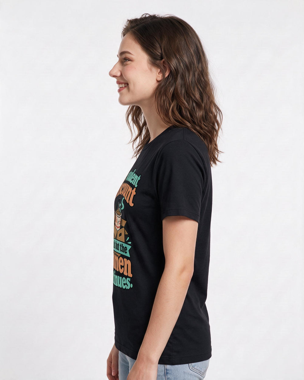 Graduation Black T-Shirt for Women – Everyday Expression Graphic Tee product image 2