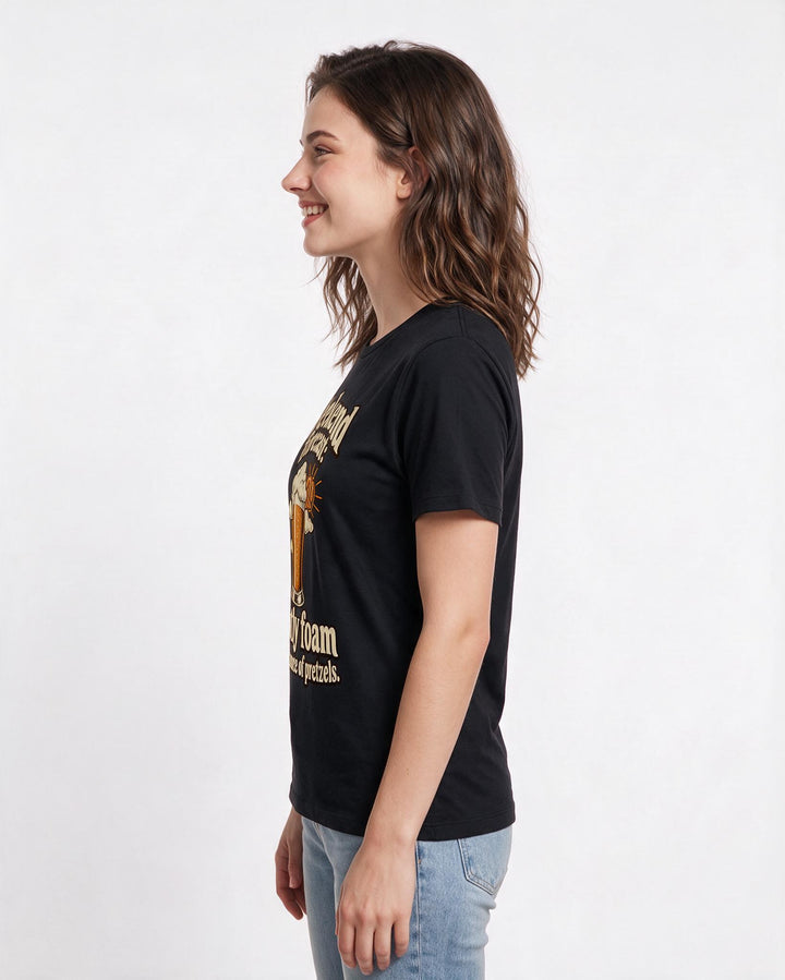 Beer Black T-Shirt for Women – Everyday Expression Graphic Tee product image 2