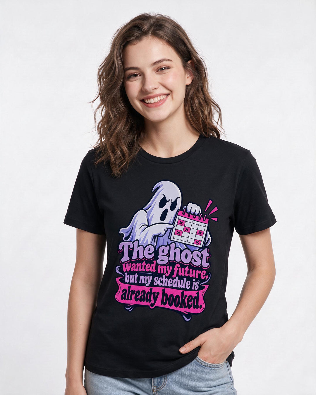 Halloween Black T-Shirt for Women – Halloween Theme Graphic Tee product image 1