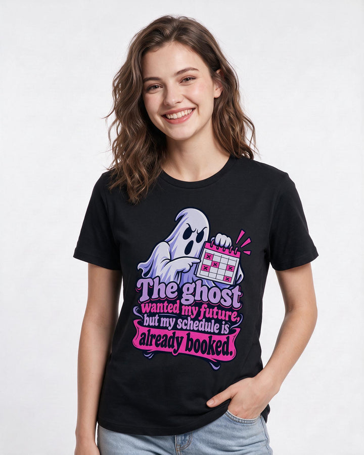 Halloween Black T-Shirt for Women – Halloween Theme Graphic Tee product image 1