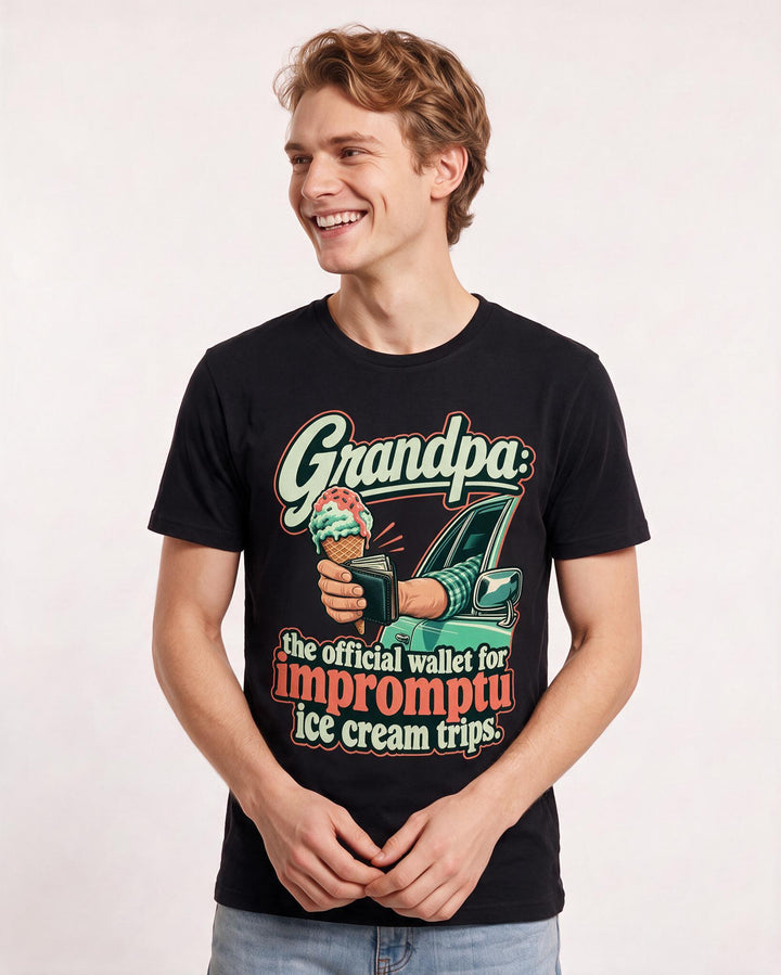 Grandparent Black T-Shirt for Men – Everyday Expression Graphic Tee product image 1