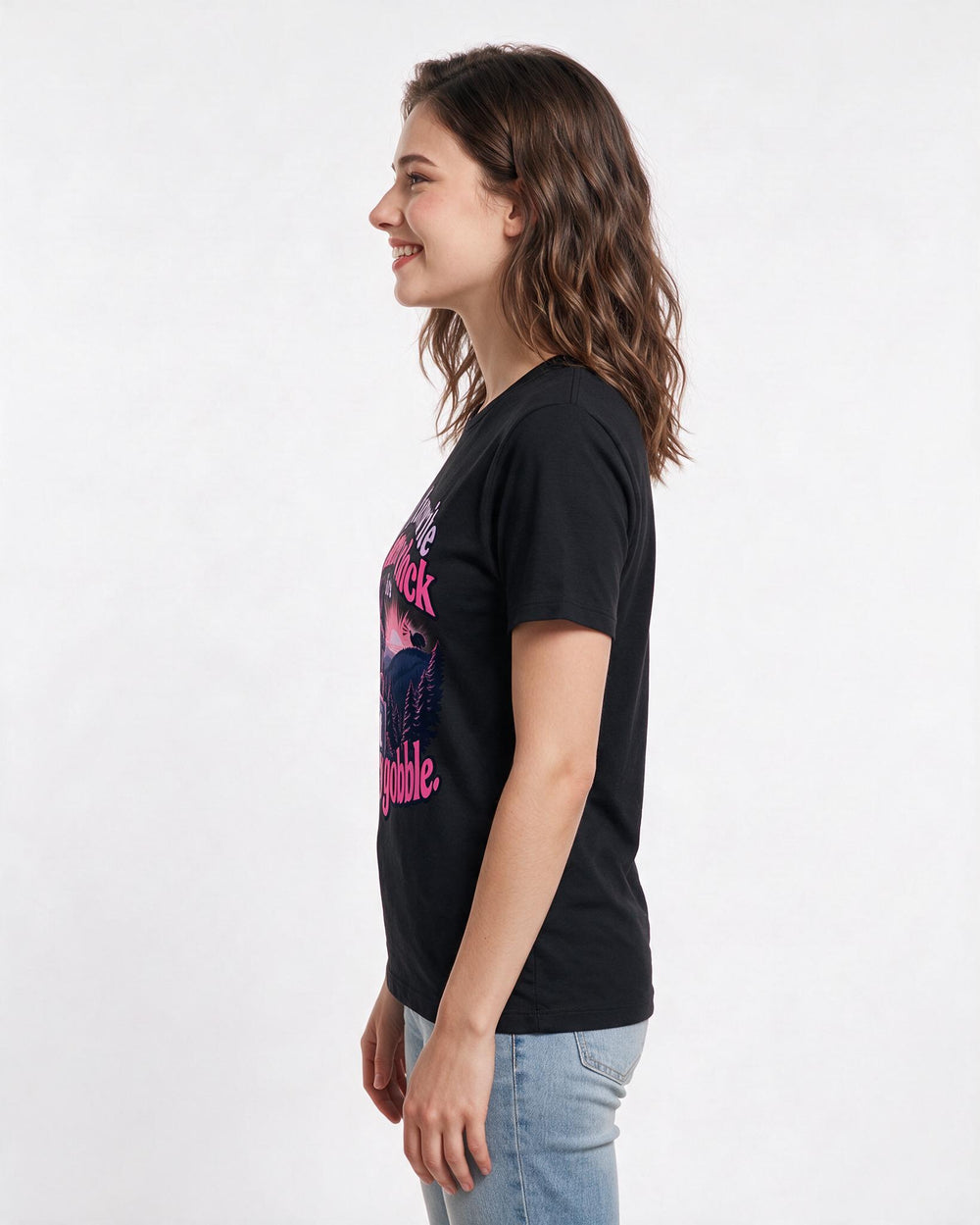 Hunting Black T-Shirt for Women – Everyday Expression Graphic Tee product image 2