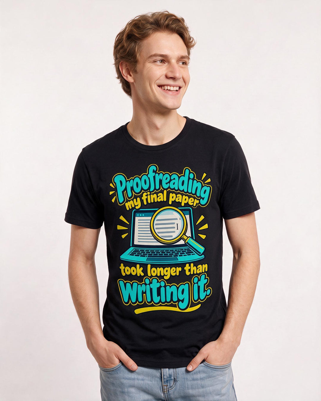 Graduation Black T-Shirt for Men – Everyday Expression Graphic Tee product image 1