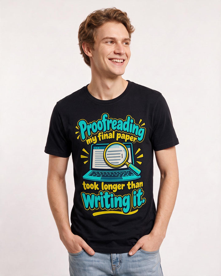 Graduation Black T-Shirt for Men – Everyday Expression Graphic Tee product image 1