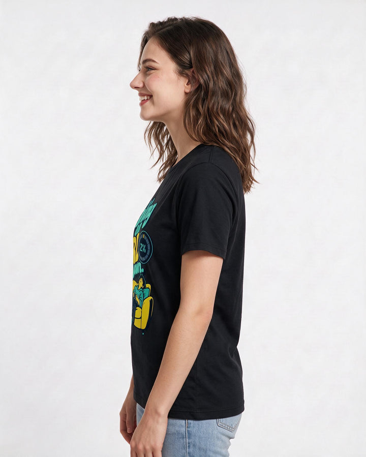 Gaming Black T-Shirt for Women – Game Night Graphic Tee product image 2