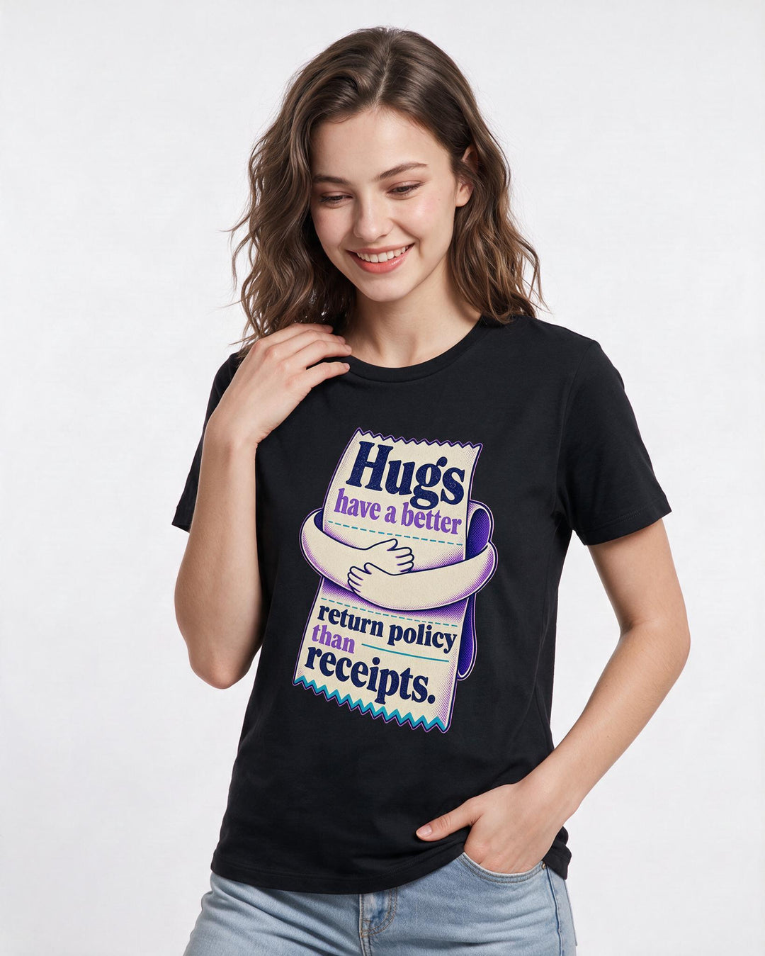 Grandparent Black T-Shirt for Women – Everyday Expression Graphic Tee product image 3
