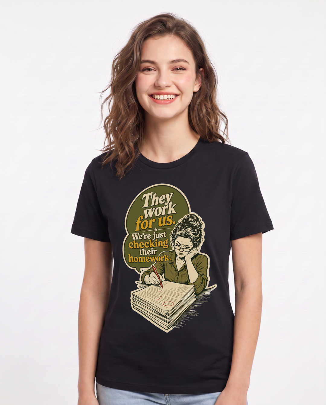 Political Statement Black T-Shirt for Women – Everyday Expression Graphic Tee product image 1