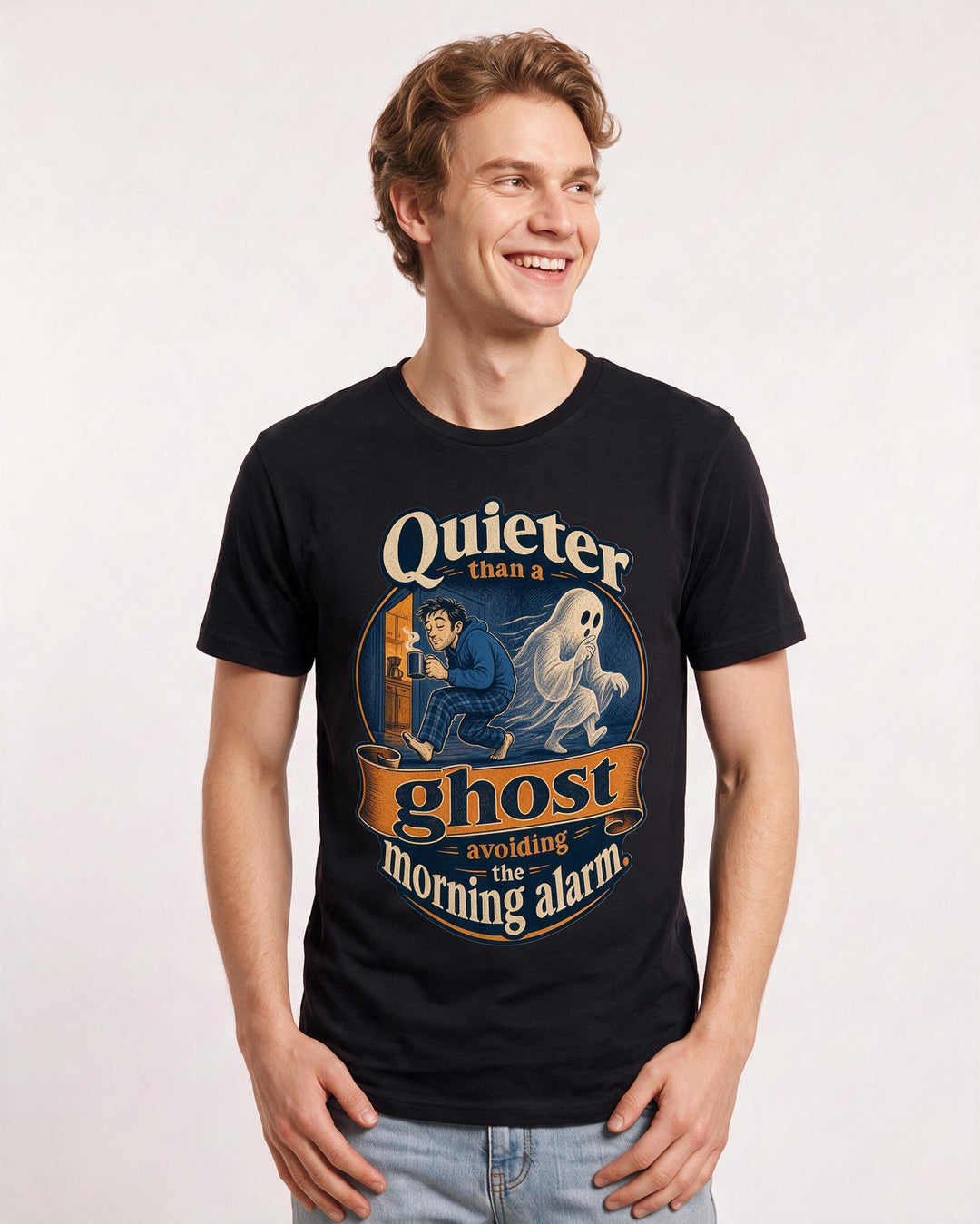 Halloween Black T-Shirt for Men – Halloween Theme Graphic Tee product image 3