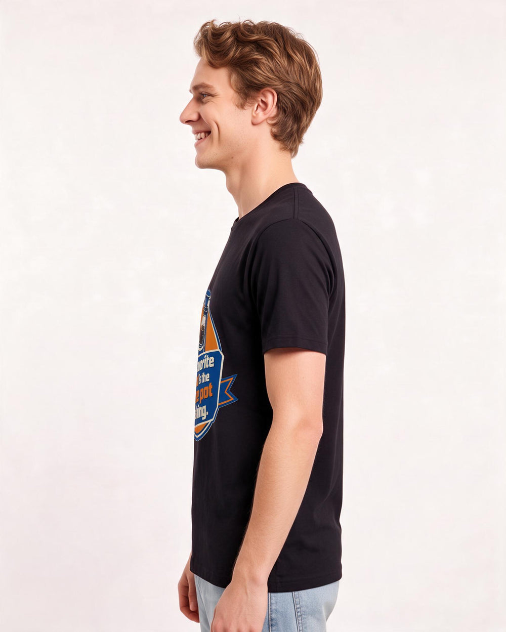 Graphic Men's Black T-Shirt - My favorite sound is the coffee pot product image 2