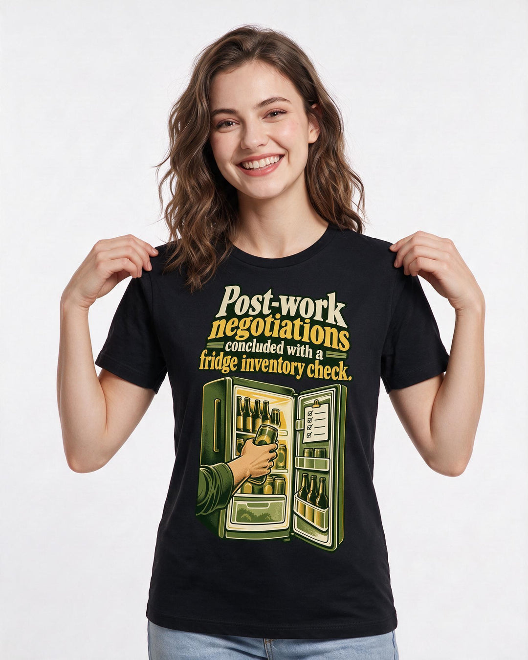 Beer Black T-Shirt for Women – Everyday Expression Graphic Tee product image 1