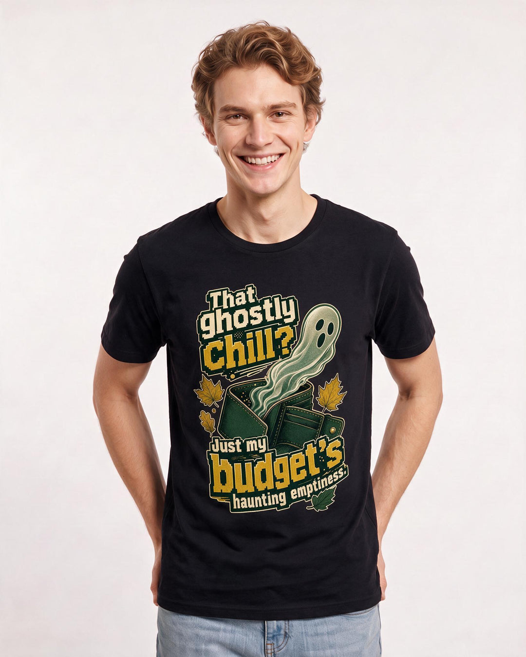 Halloween Black T-Shirt for Men – Halloween Theme Graphic Tee product image 1