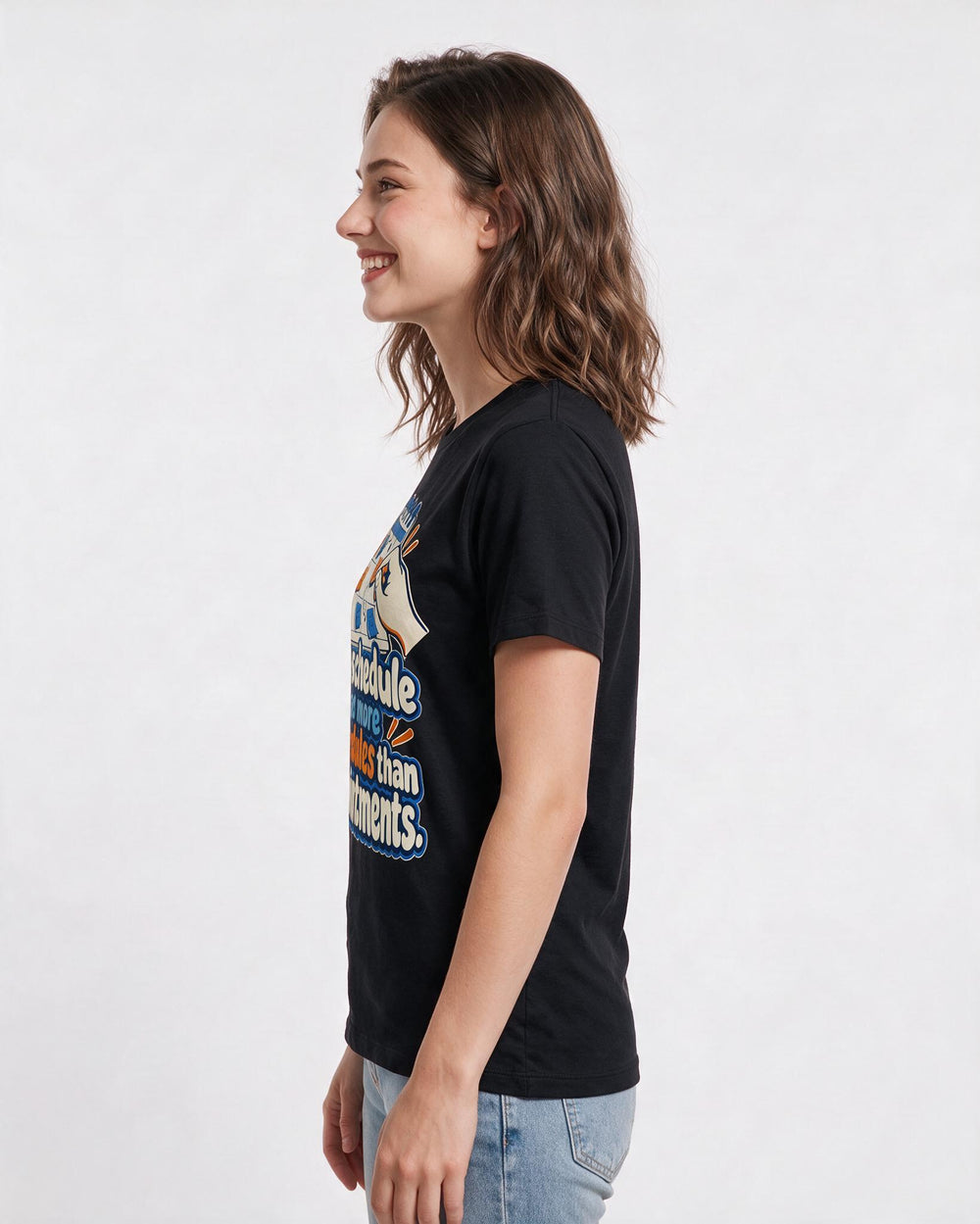Meme Black T-Shirt for Women – Everyday Expression Graphic Tee product image 2