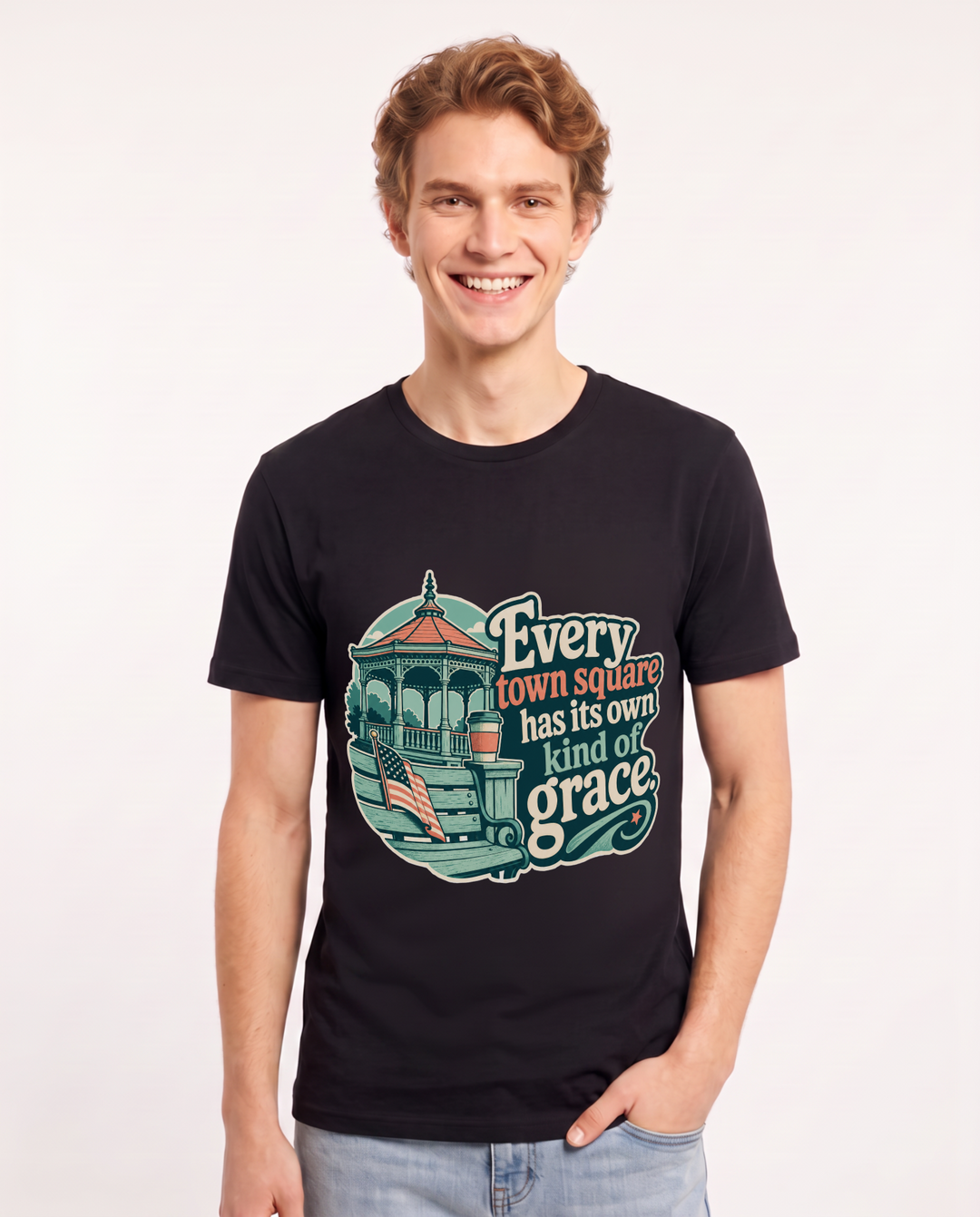 Patriotic Black T-Shirt for Men – Everyday Expression Graphic Tee product image 3