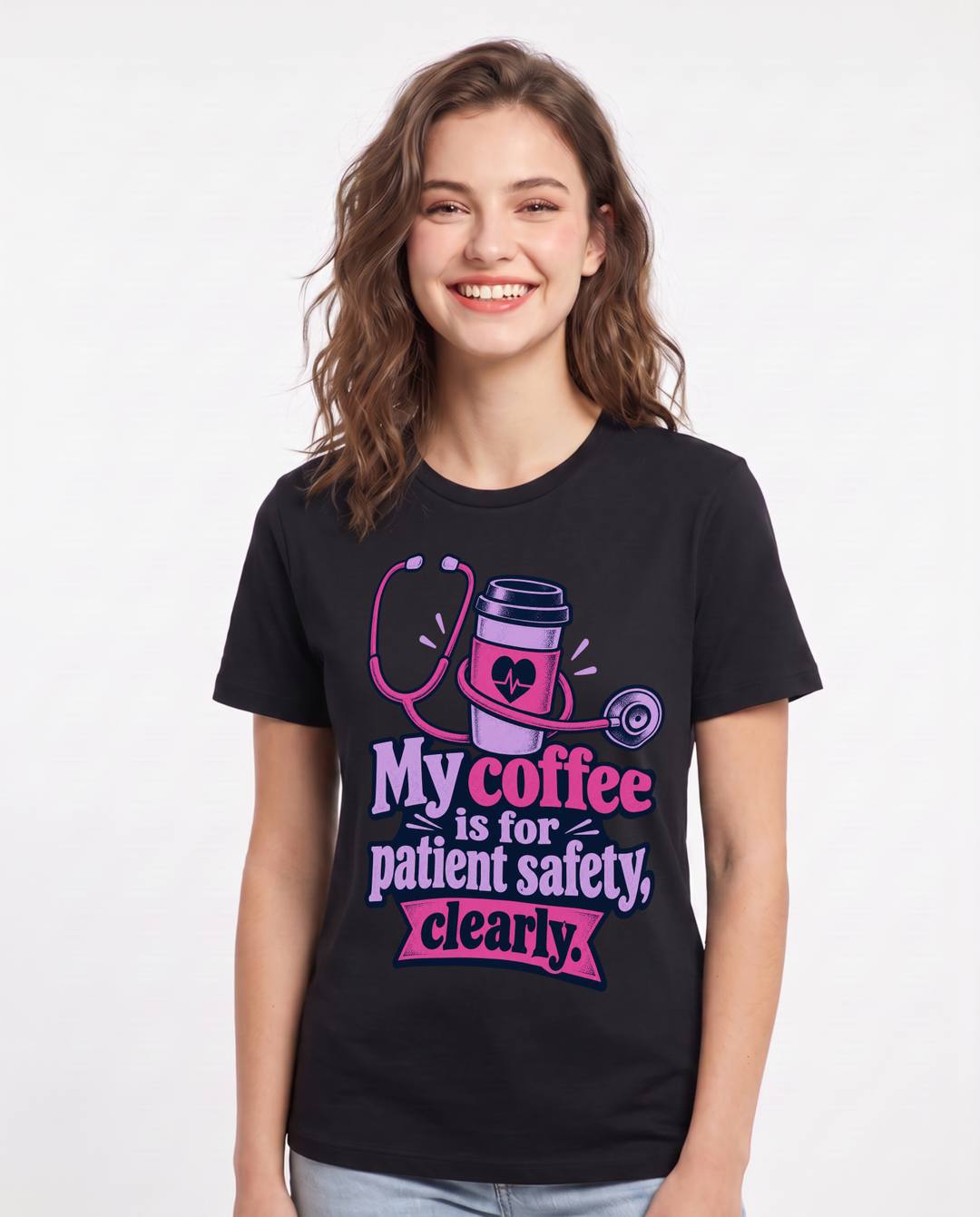 Nurse Black T-Shirt for Women – Nursing Life Graphic Tee product image 3