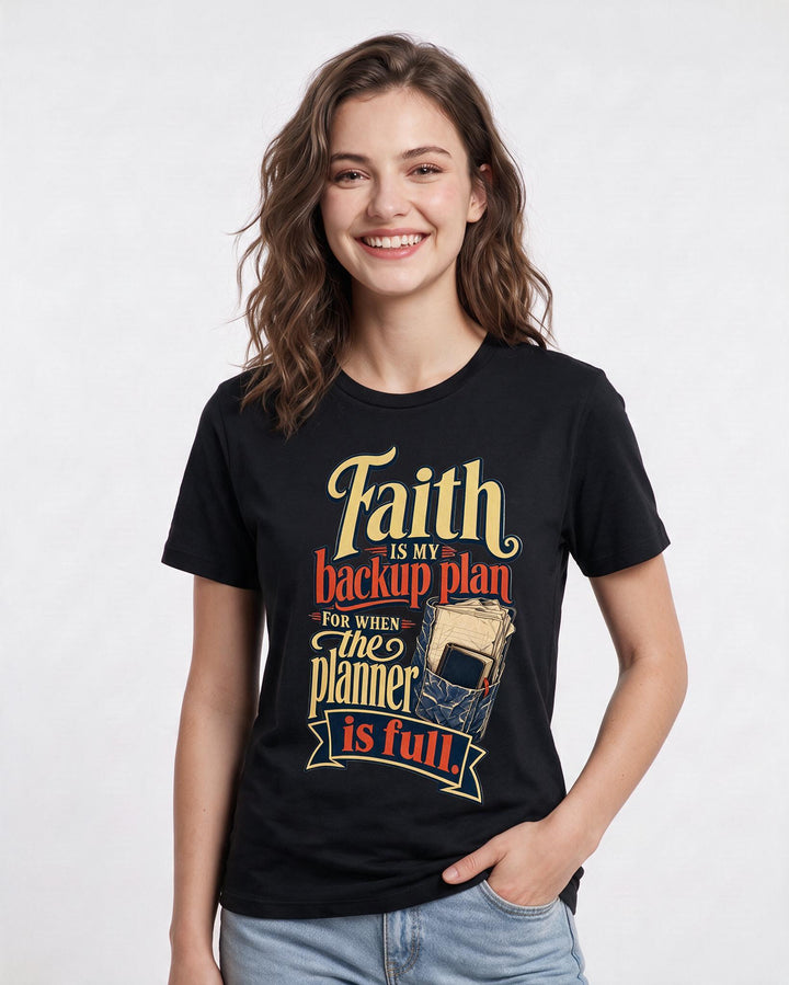 Christian Faith Black T-Shirt for Women – Everyday Expression Graphic Tee product image 3