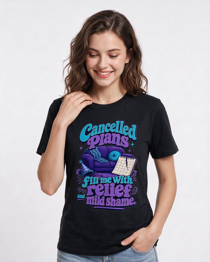 Meme Black T-Shirt for Women – Everyday Expression Graphic Tee product image 1