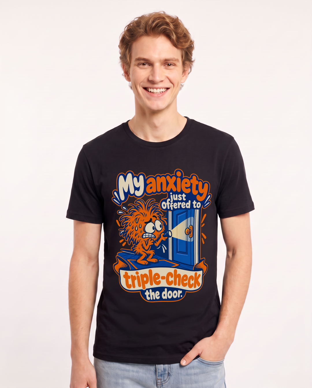 Meme Black T-Shirt for Men – Everyday Expression Graphic Tee product image 3