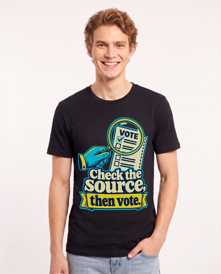 Political Statement Black T-Shirt for Men – Everyday Expression Graphic Tee product image 3