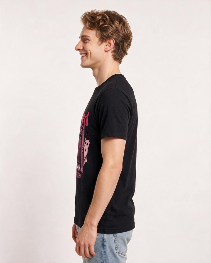 Halloween Black T-Shirt for Men – Halloween Theme Graphic Tee product image 2