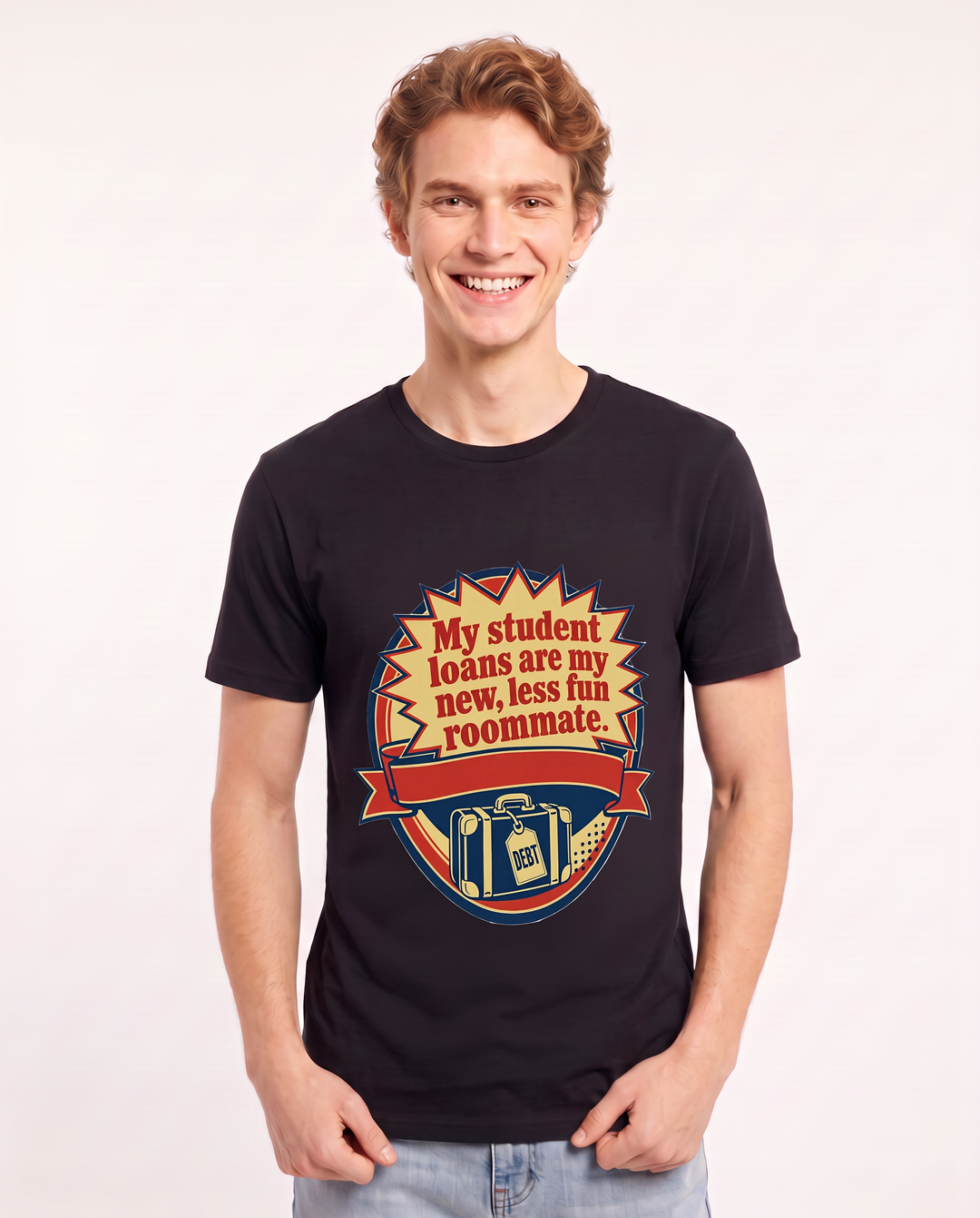 Graduation Gift Men's Black T-Shirt - My student loans are my new, product image 3