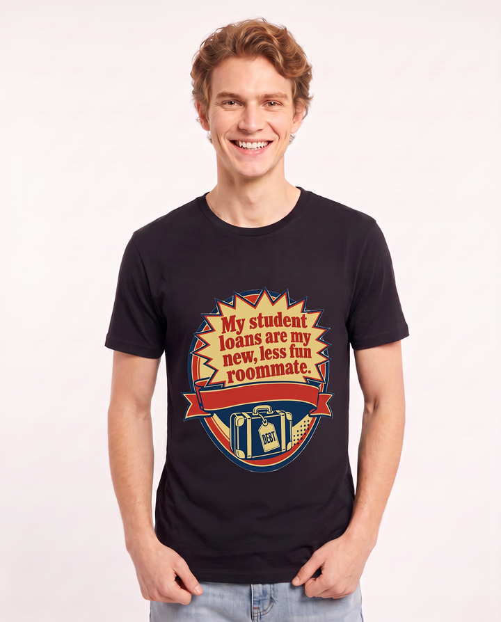 Graduation Gift Men's Black T-Shirt - My student loans are my new, product image 3