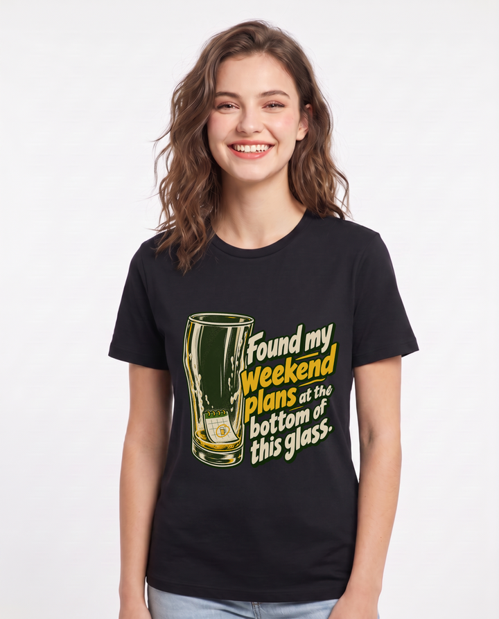 Beer Black T-Shirt for Women – Everyday Expression Graphic Tee product image 3