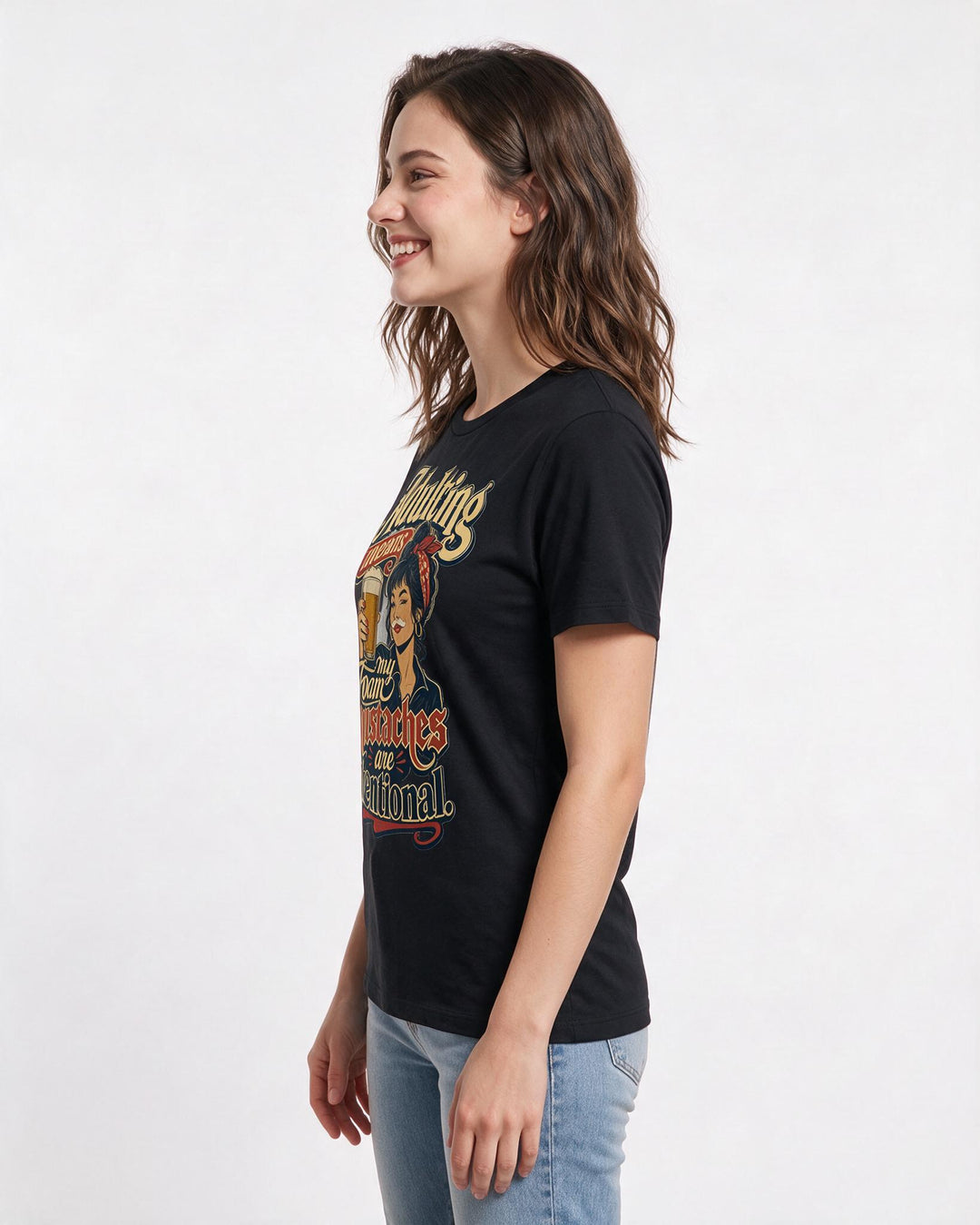 Beer Black T-Shirt for Women – Everyday Expression Graphic Tee product image 2