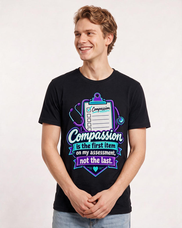 Nurse Black T-Shirt for Men – Nursing Life Graphic Tee product image 1