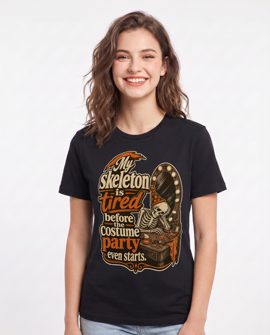 Halloween Black T-Shirt for Women – Halloween Theme Graphic Tee product image 3