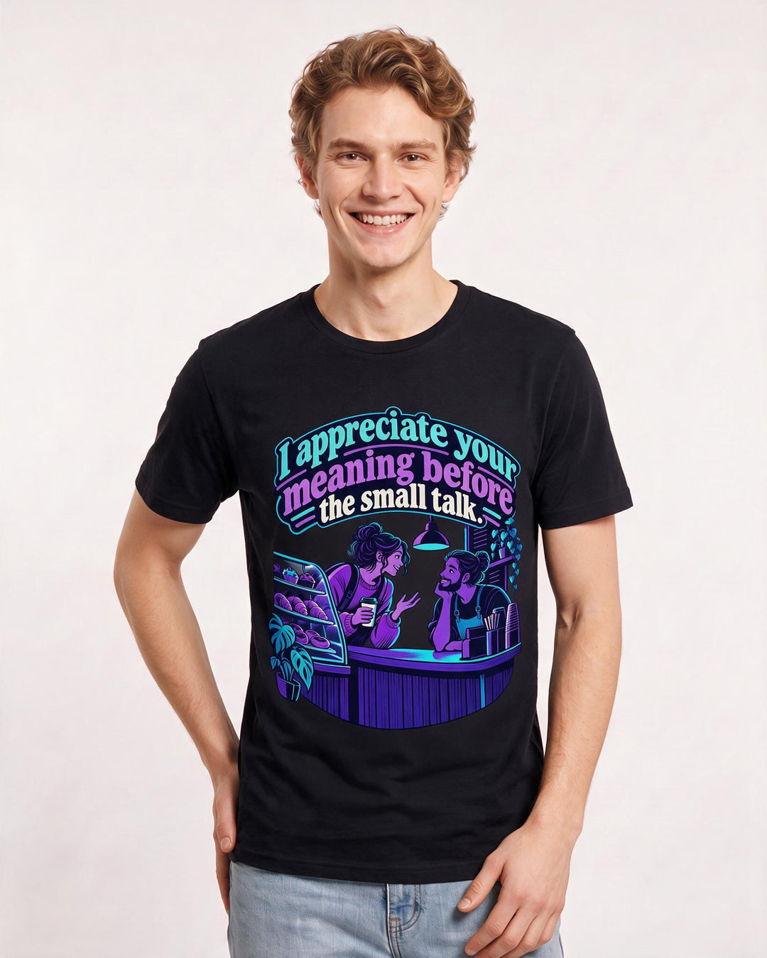 Neurodiversity Black T-Shirt for Men – Everyday Expression Graphic Tee product image 1