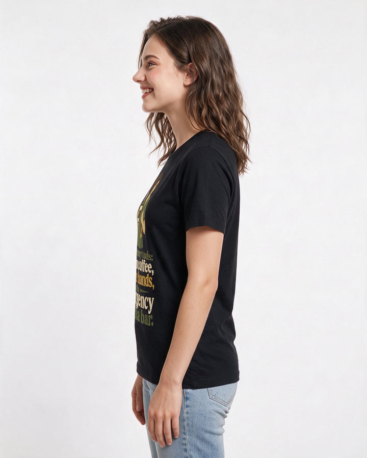 Nurse Black T-Shirt for Women – Nursing Life Graphic Tee product image 2