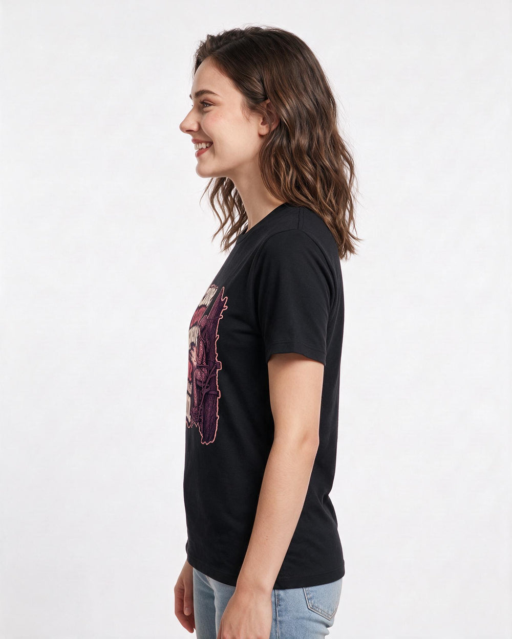 Hunting Women's Black T-Shirt – Because my therapy happens before everyone else's alarm. product image 2