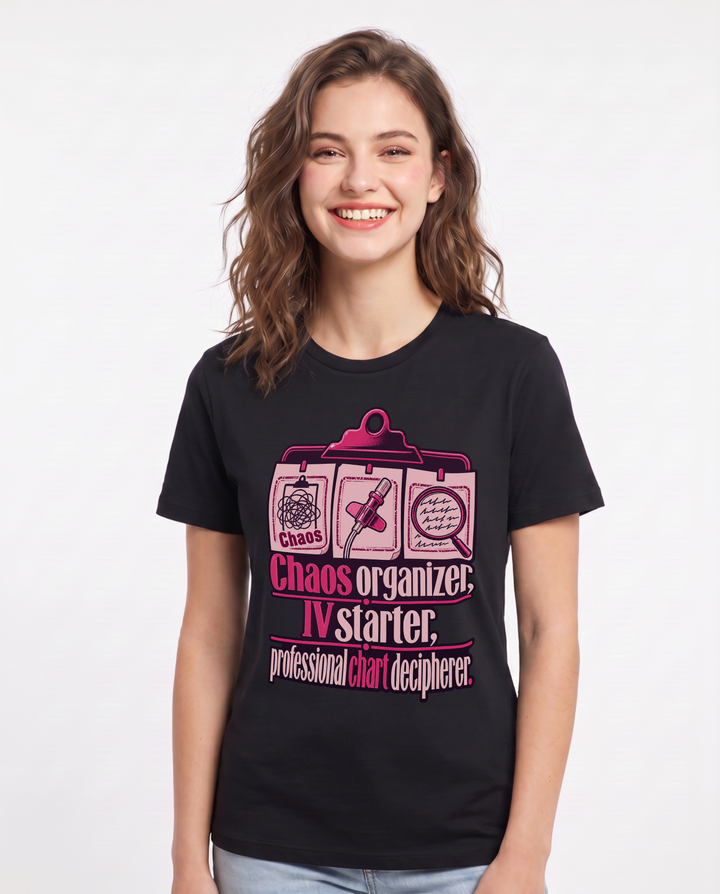 Nurse Black T-Shirt for Women – Nursing Life Graphic Tee product image 3