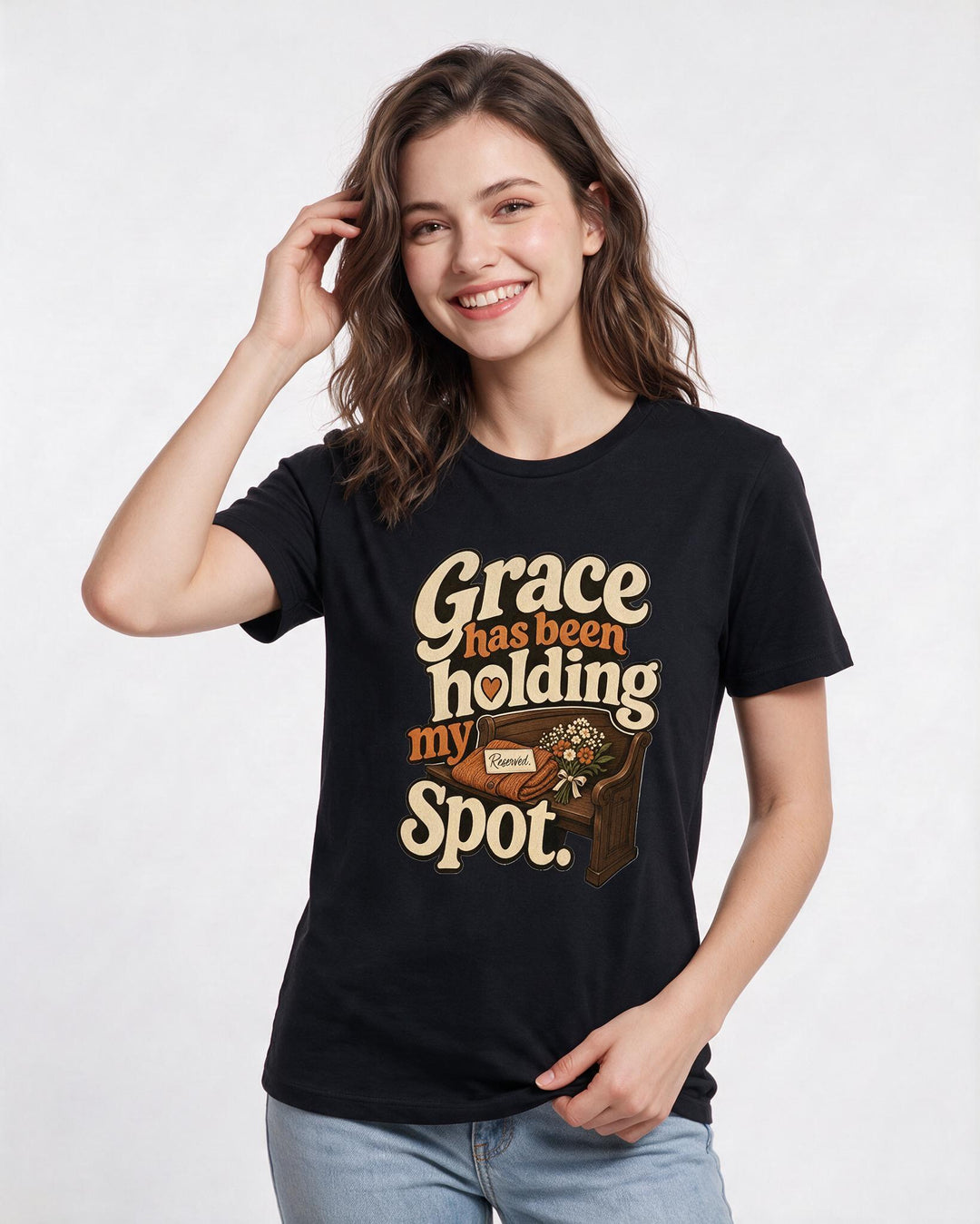 Christian Faith Black T-Shirt for Women – Everyday Expression Graphic Tee product image 1