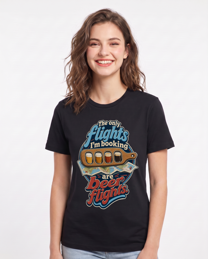 Beer Black T-Shirt for Women – Everyday Expression Graphic Tee product image 1
