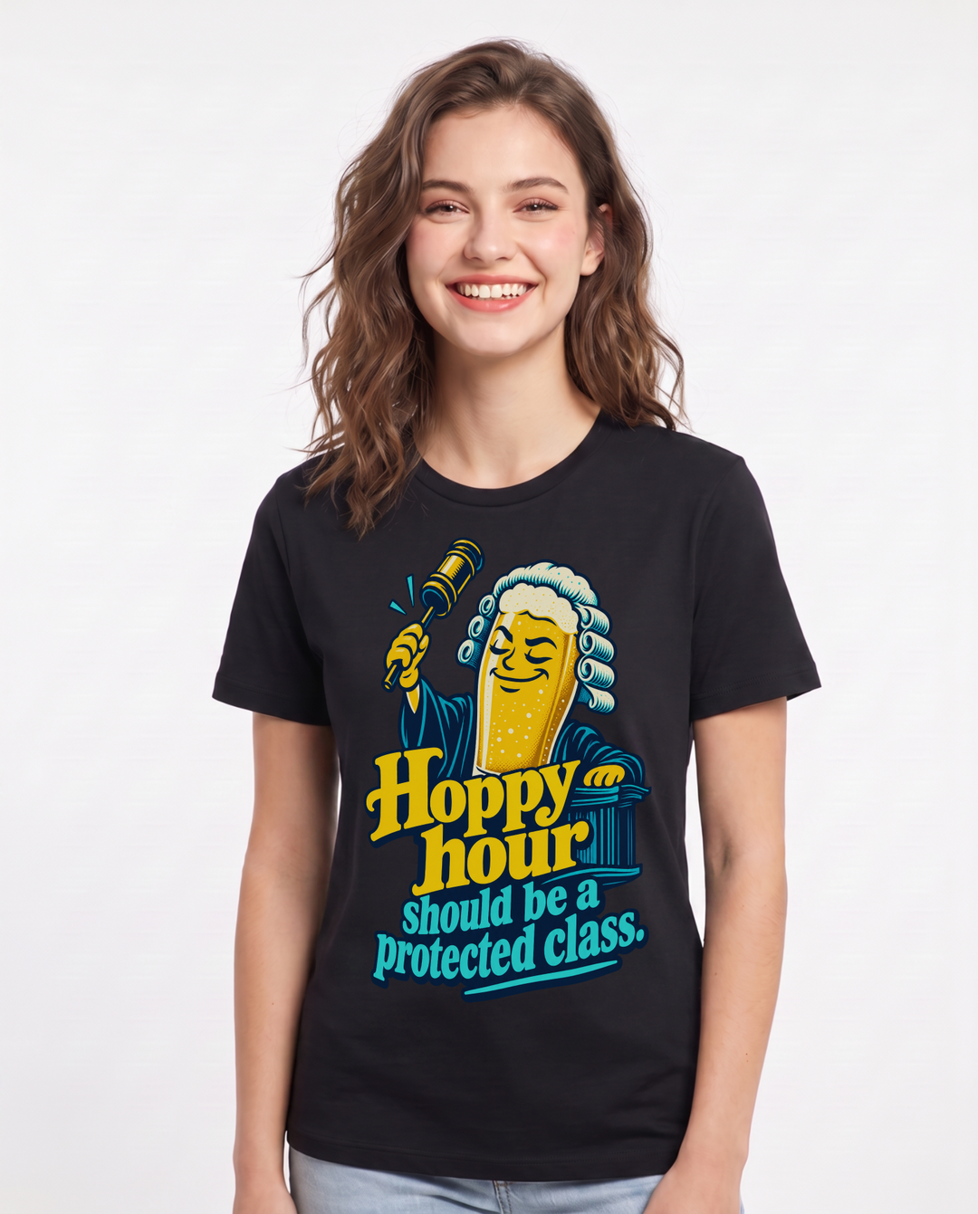 Beer Black T-Shirt for Women – Everyday Expression Graphic Tee product image 3